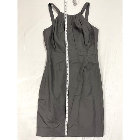 J Crew Gray Pleated Sleeveless Sheath Dress NWT 10 Preppy Old Money Classic Chic - Picture 5 of 11